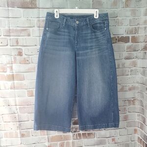 Lane Bryant Wide Leg Denim Crop Pants Sz 14